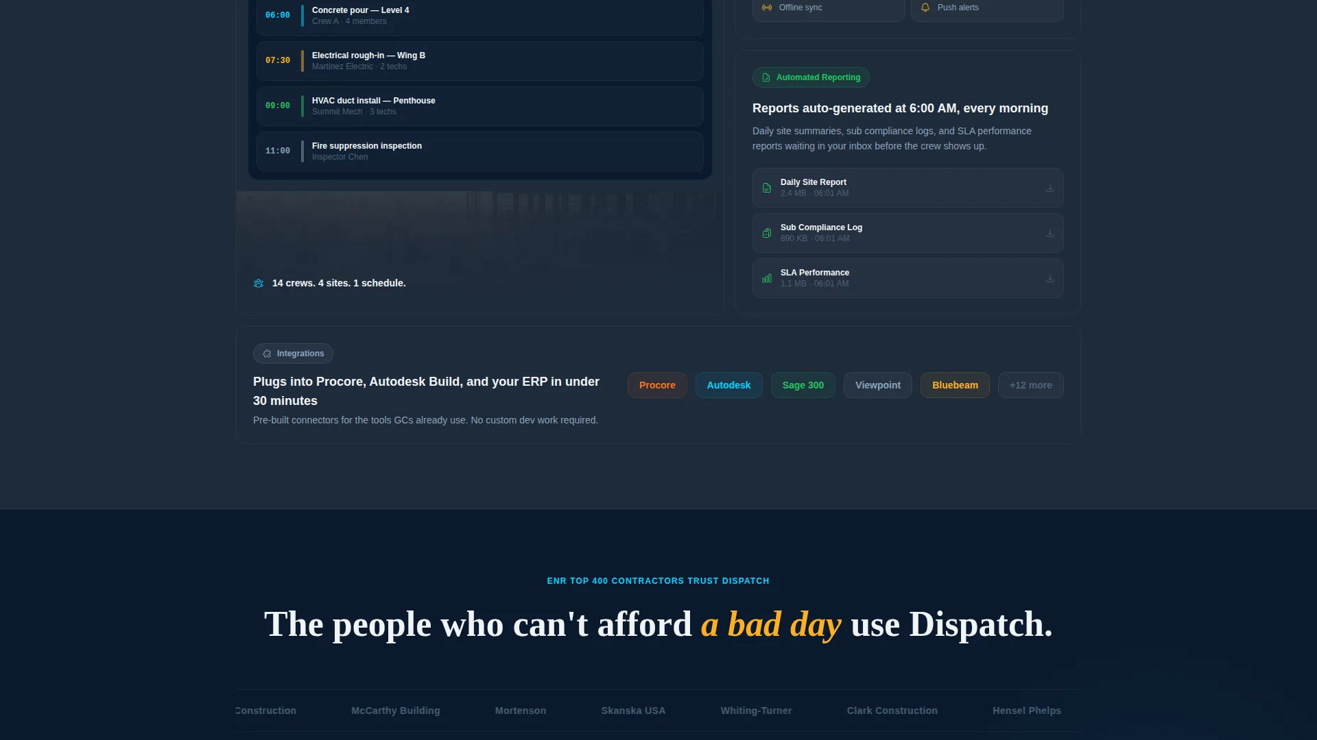 Field Operations Landing Page Template