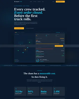 Field Operations Landing Page Template