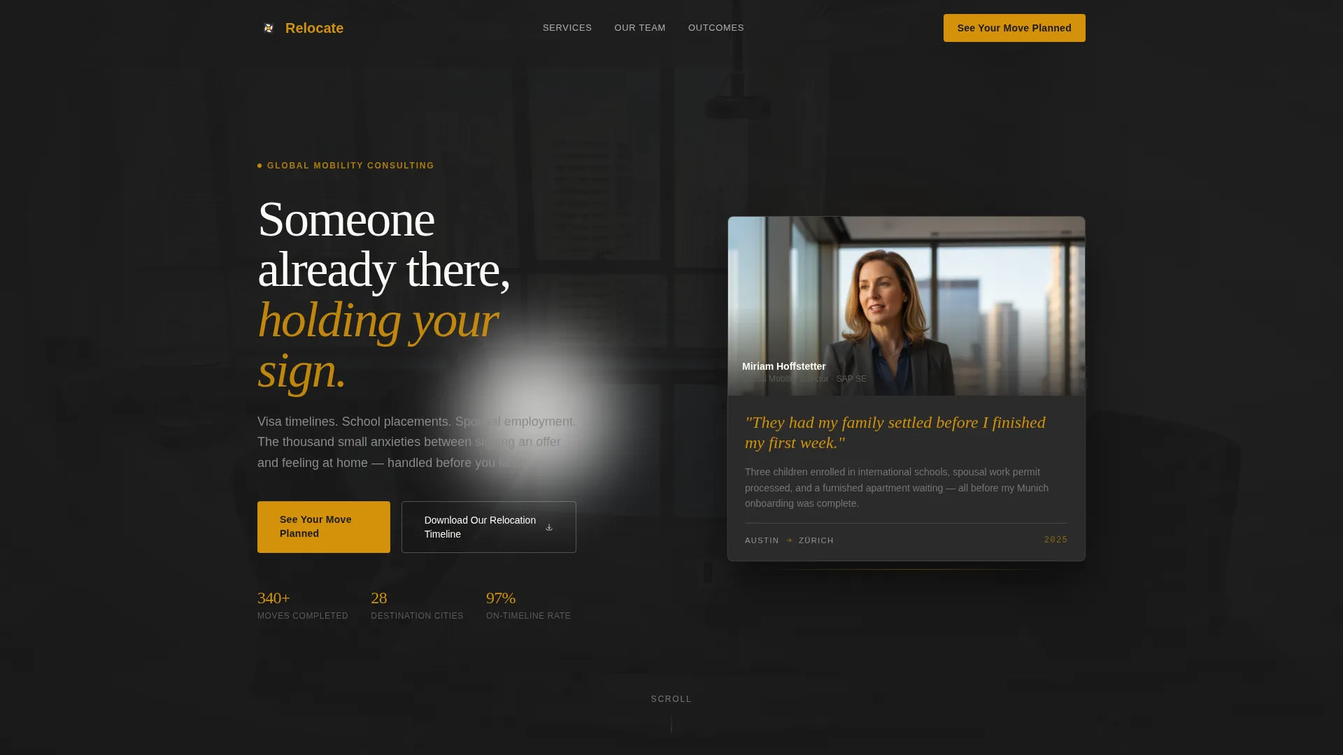 Relocation Consulting Landing Page Template