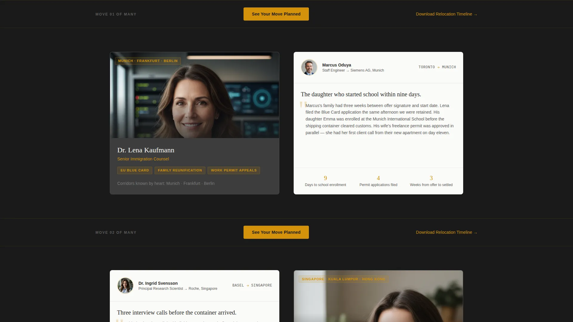 Relocation Consulting Landing Page Template