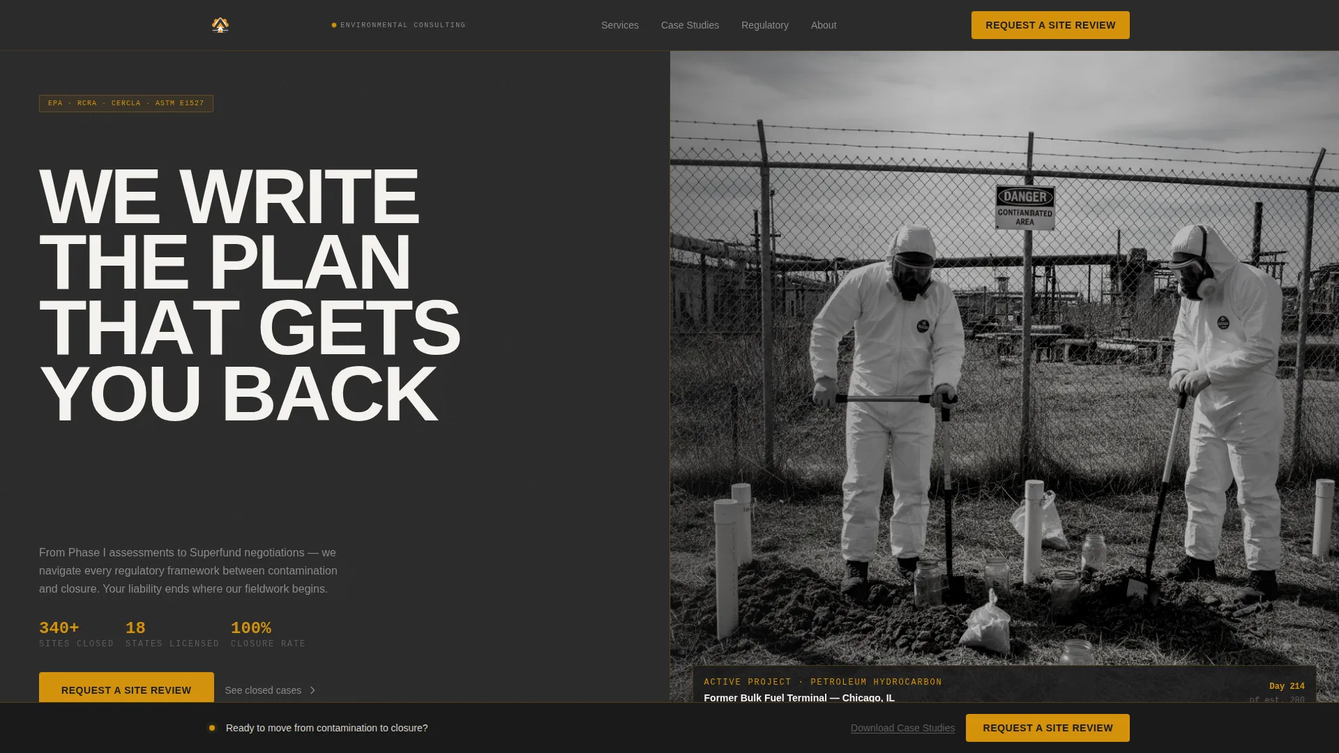 Environmental Consulting Landing Page Template