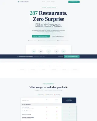 Restaurant Compliance Consultant Landing Page Template