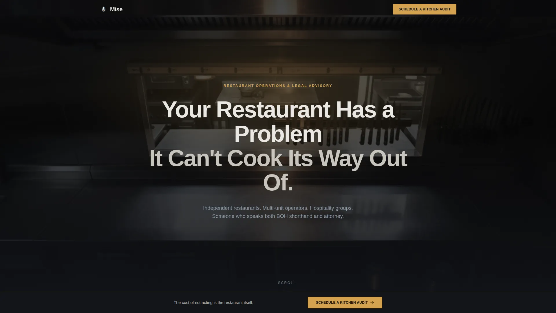 Restaurant Consulting Landing Page Template