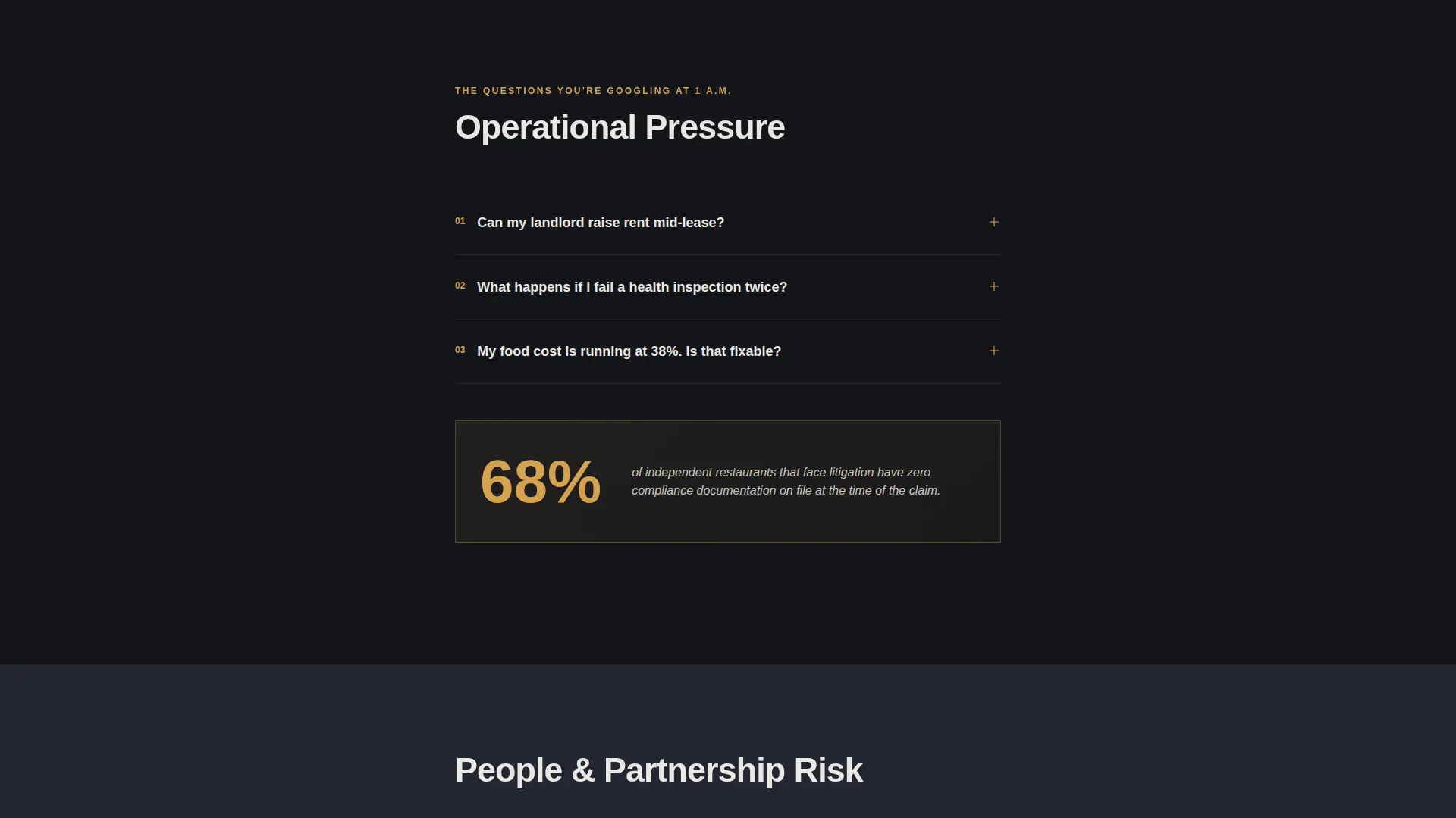 Restaurant Consulting Landing Page Template