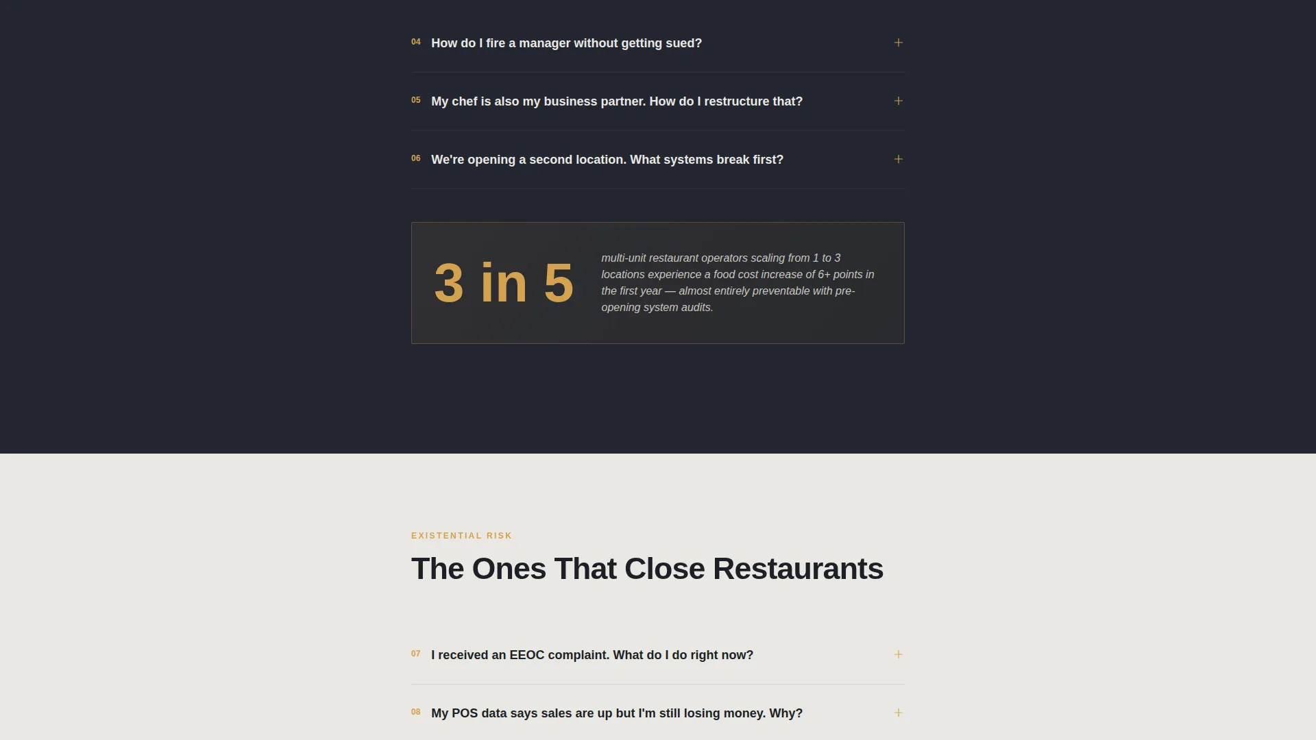 Restaurant Consulting Landing Page Template