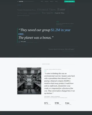 Restaurant Sustainability Consultancy Landing Page