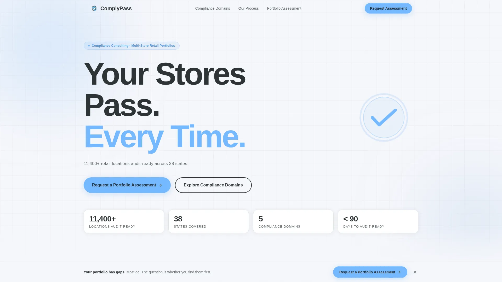 Retail Compliance Consultant Landing Page Template