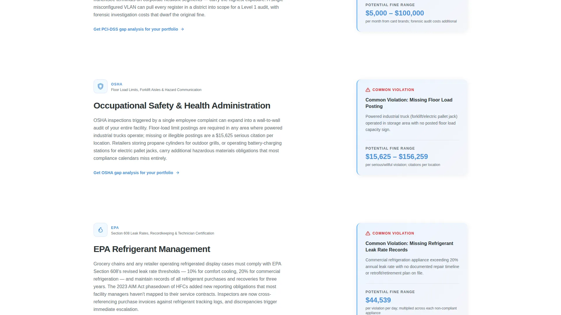 Retail Compliance Consultant Landing Page Template