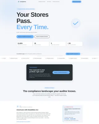 Retail Compliance Consultant Landing Page Template