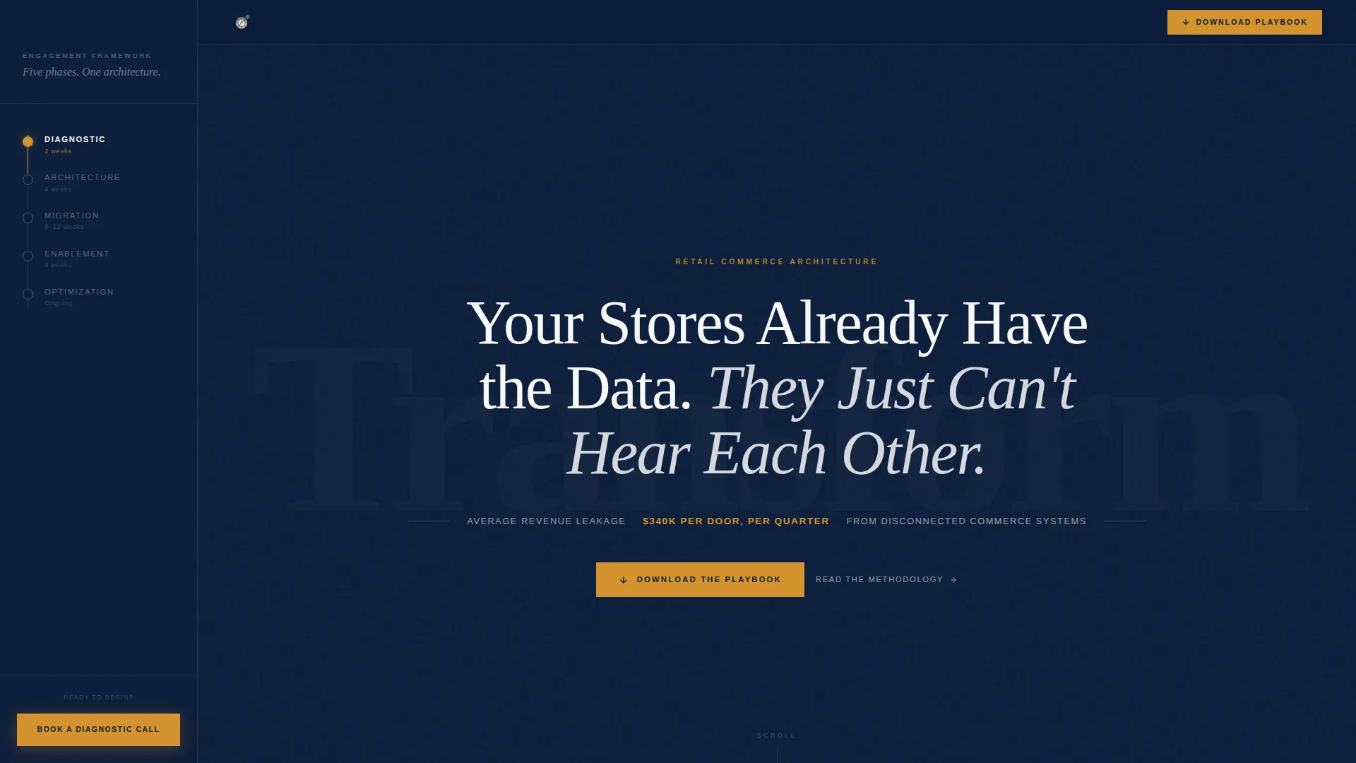 Executive Retail Consulting Landing Page Template