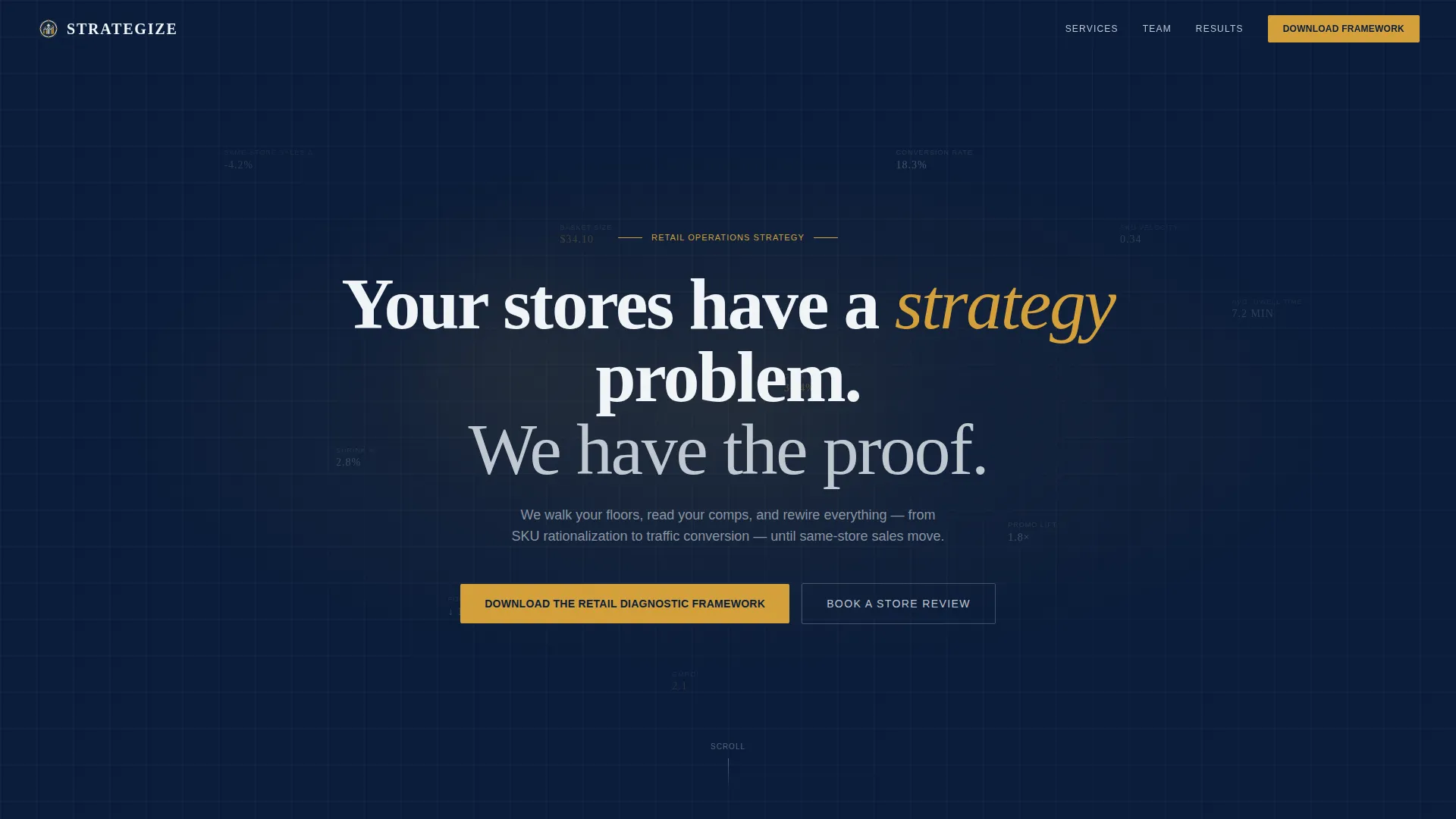 Retail Strategy Consultant Landing Page Template