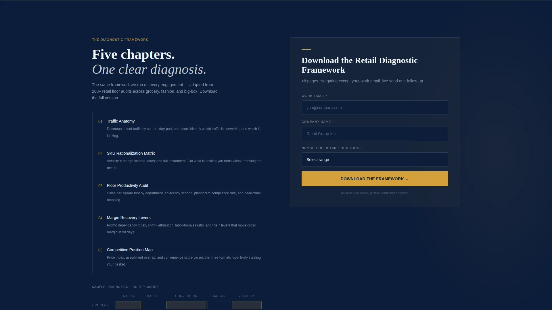 Retail Strategy Consultant Landing Page Template