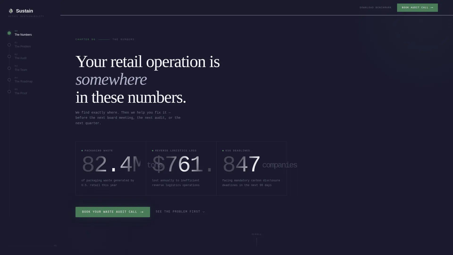 Retail Sustainability Consultant Landing Page Template