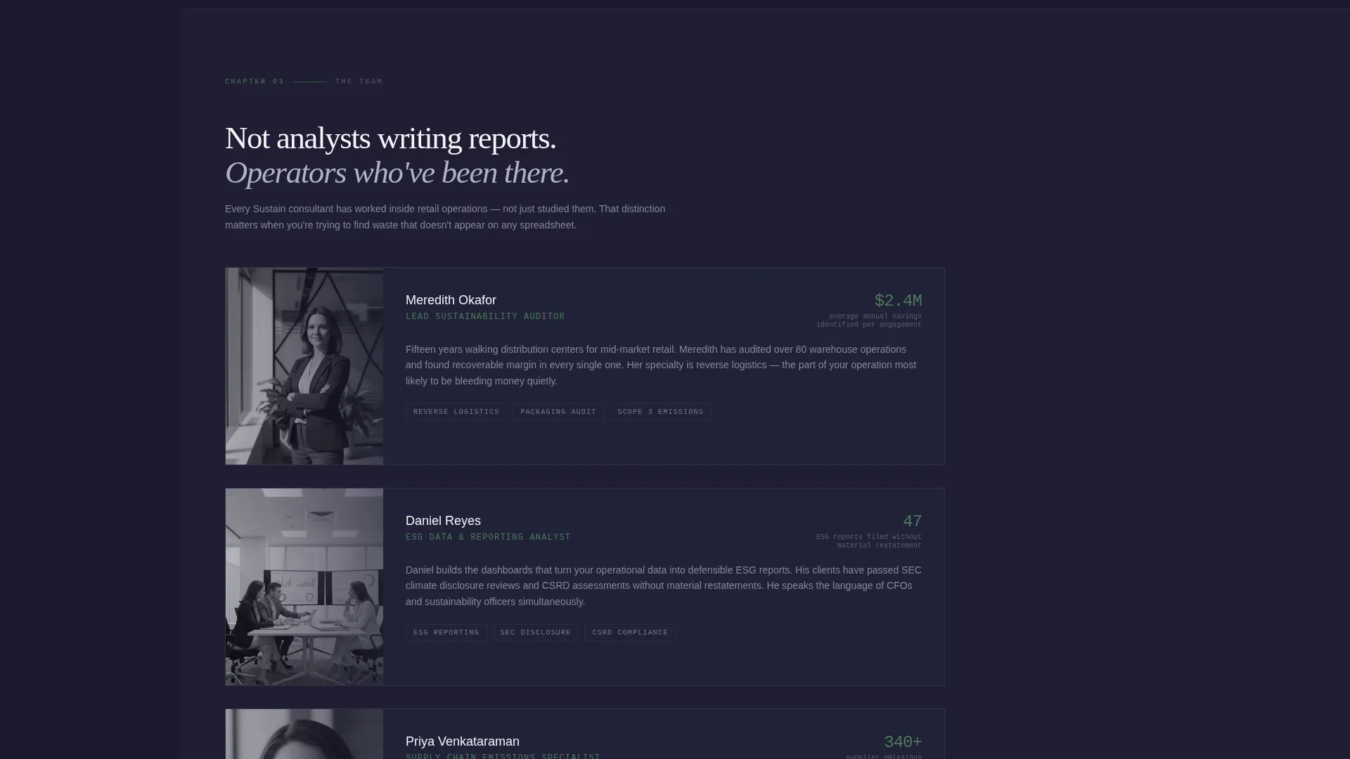 Retail Sustainability Consultant Landing Page Template