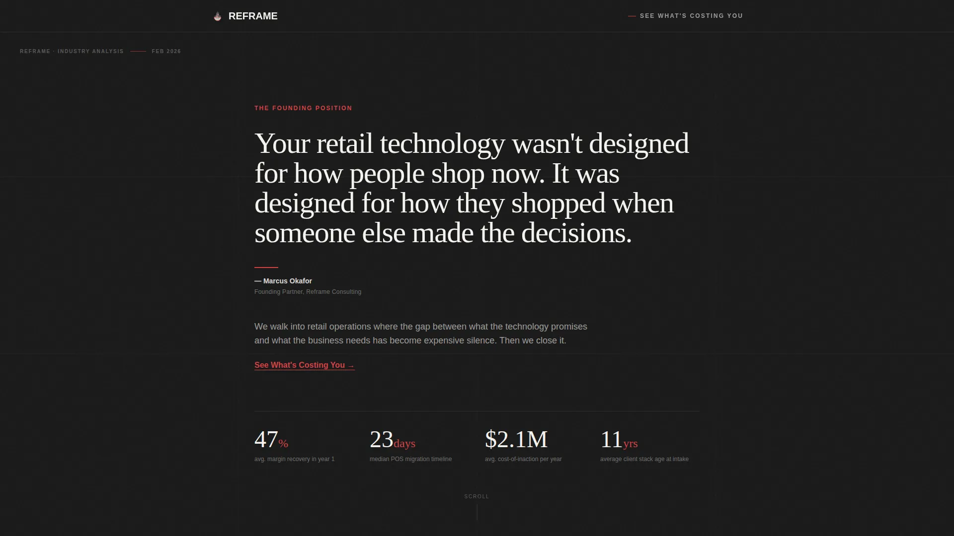 Retail Technology Consultant Landing Page Template