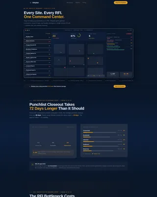 Construction Property Management Landing Page
