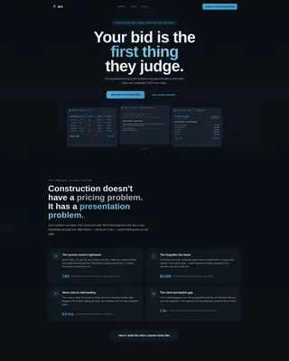 Construction Proposal & Quote Landing Page Template