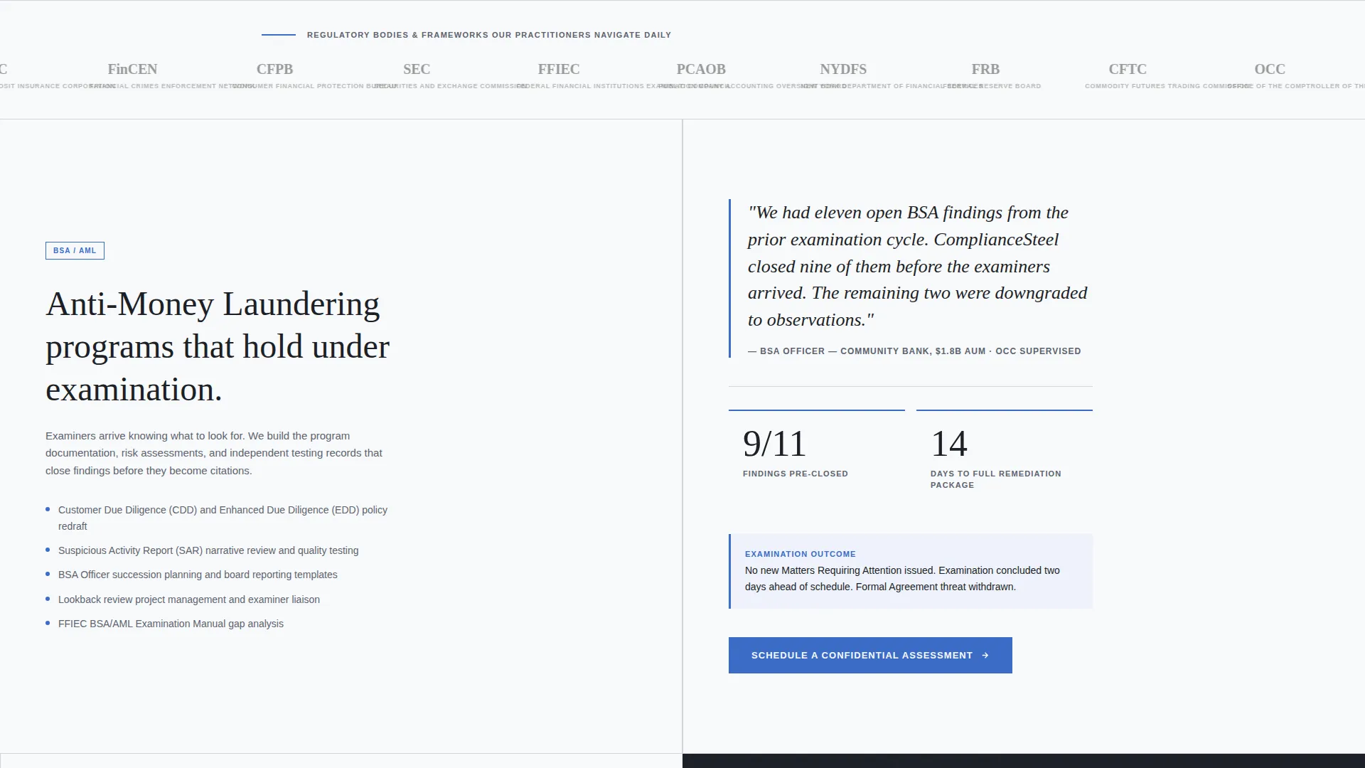 Consulting Landing Page Template for Regulatory Firms
