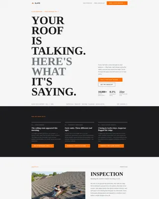 Editorial Roofer Landing Page Template