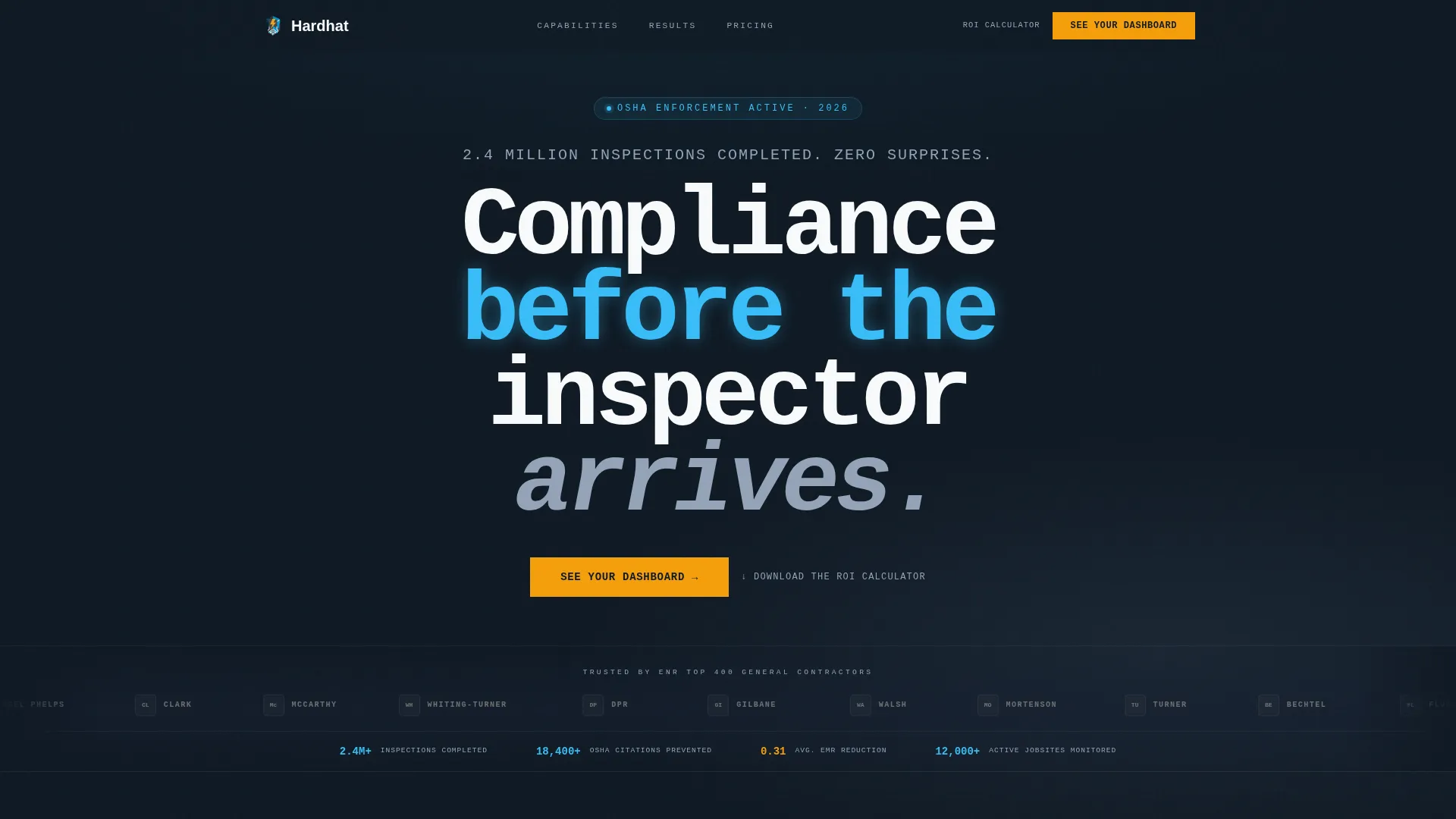 Construction Safety Management Landing Page Template