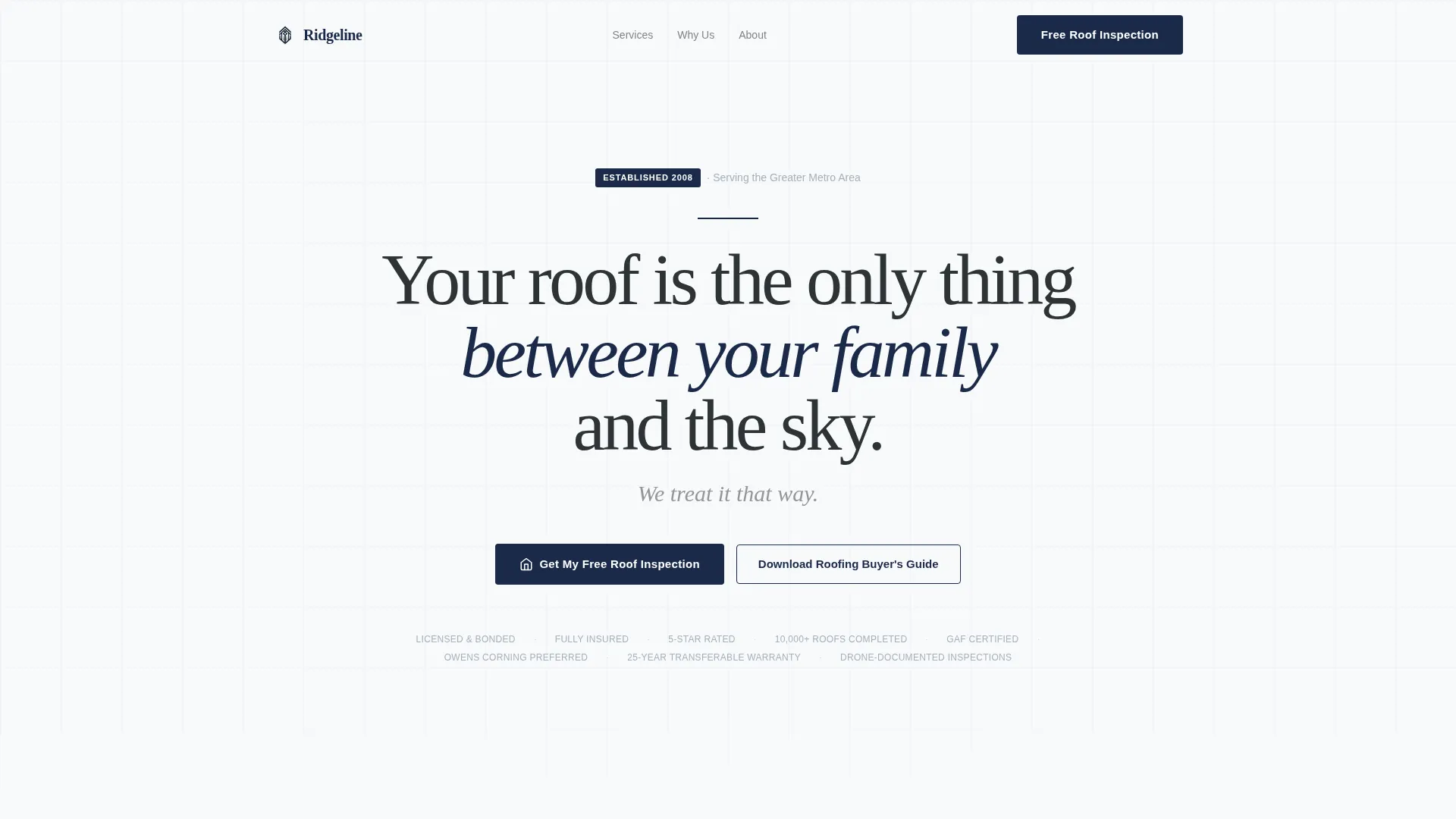 Roofer Marketing Comparison Website Template
