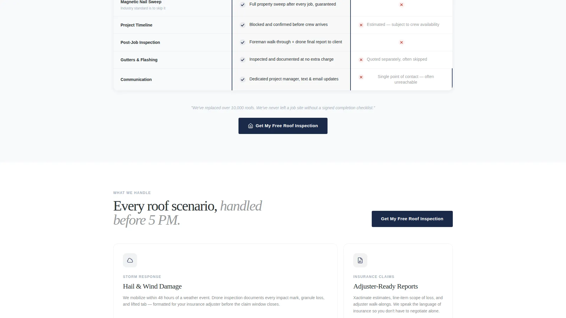 Roofer Marketing Comparison Website Template