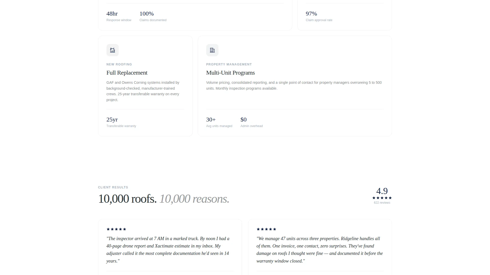 Roofer Marketing Comparison Website Template