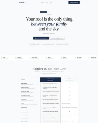 Roofer Marketing Comparison Website Template