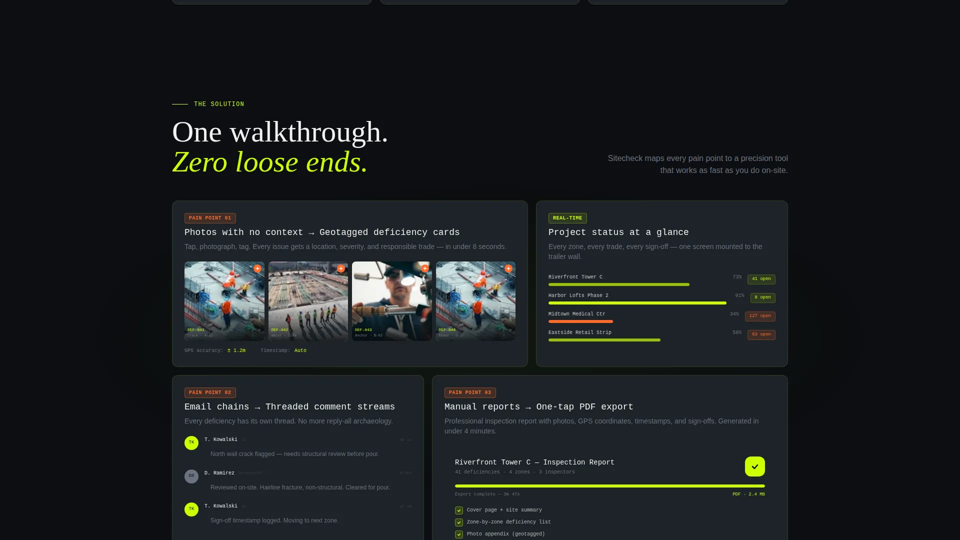 Construction Survey & Feedback Landing Page