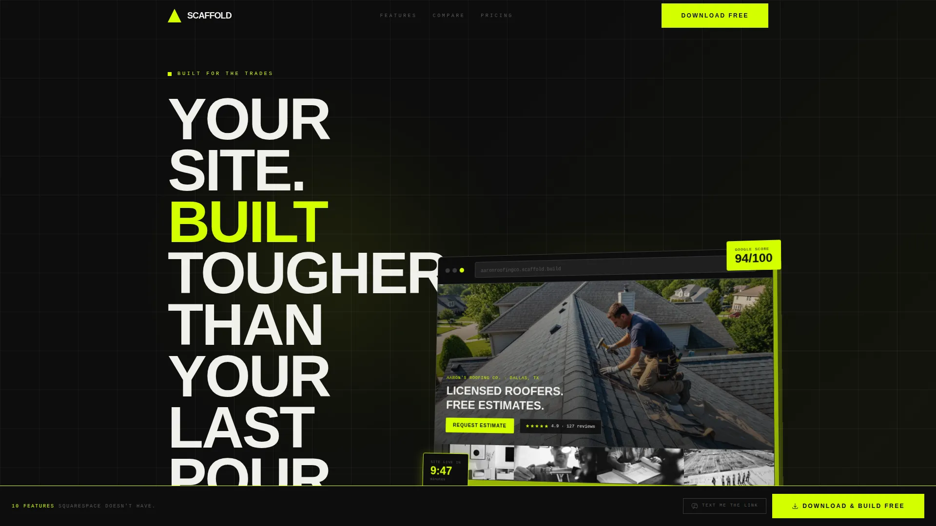 Advanced Construction Software & SaaS Comparison Website Template
