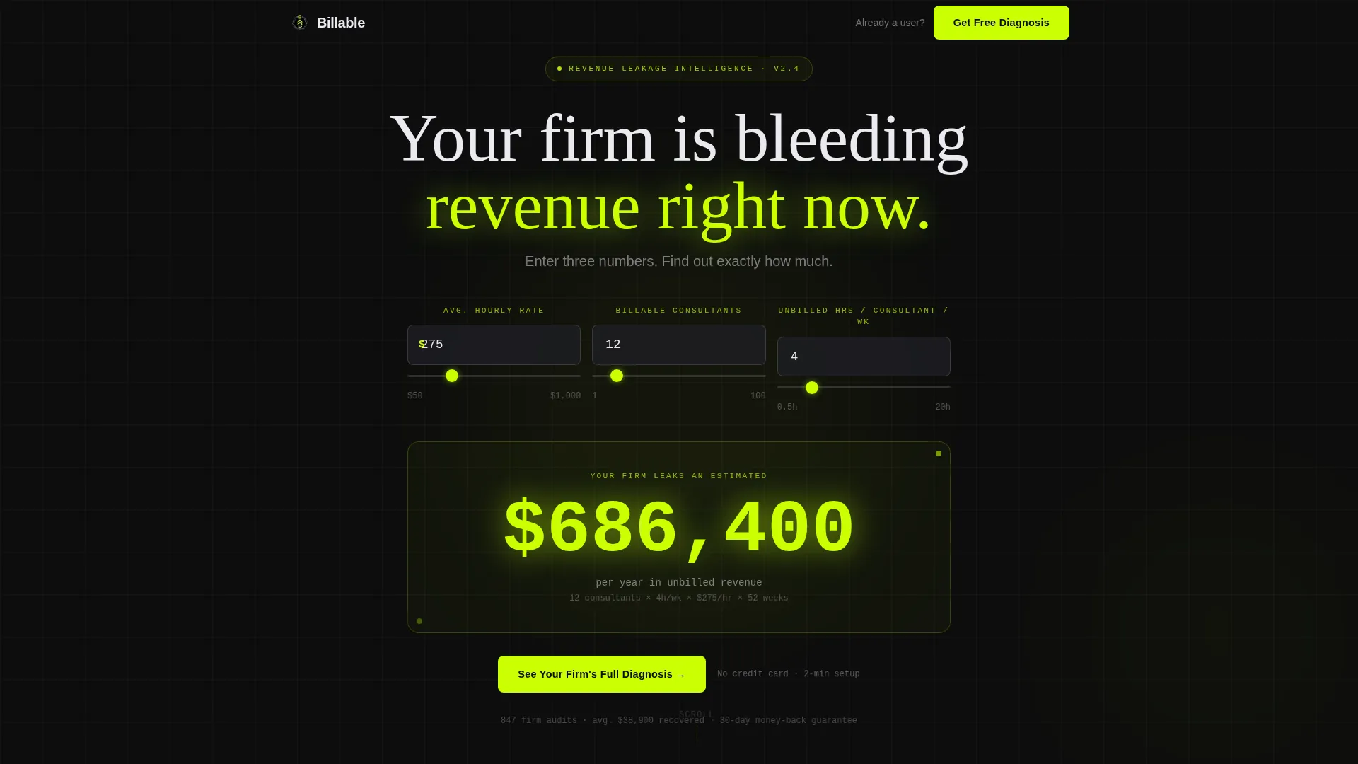 Advanced Consulting Firm Software Cost Estimator Website Template