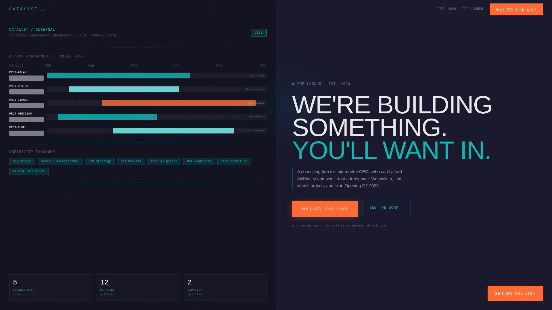 Consulting Firm Pre-Launch & Grand Opening Website Template
