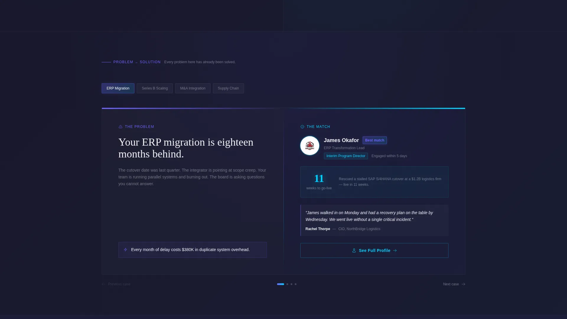 Consultant Matching & Diagnostic Estimator Website Template