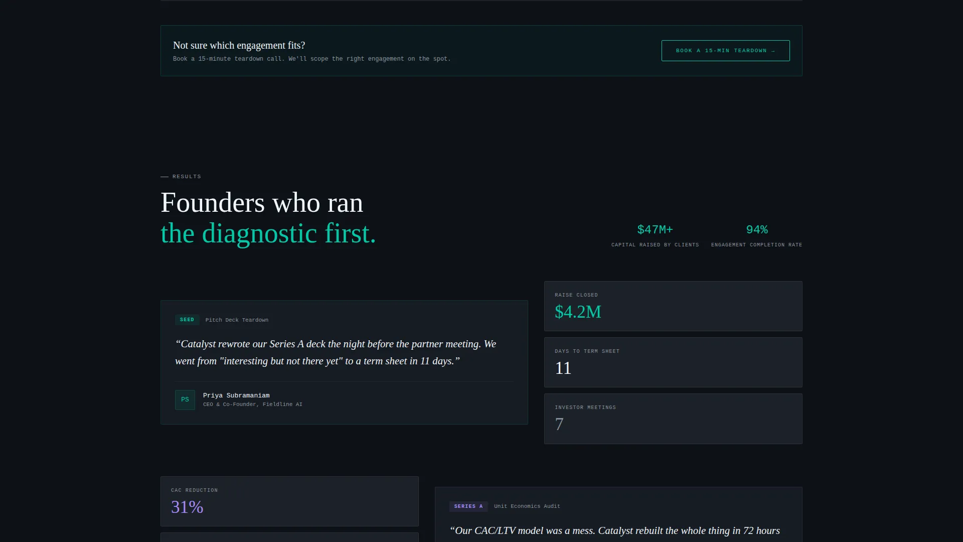 High-Velocity Consulting Runway Calculator Website Template