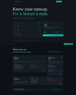High-Velocity Consulting Runway Calculator Website Template