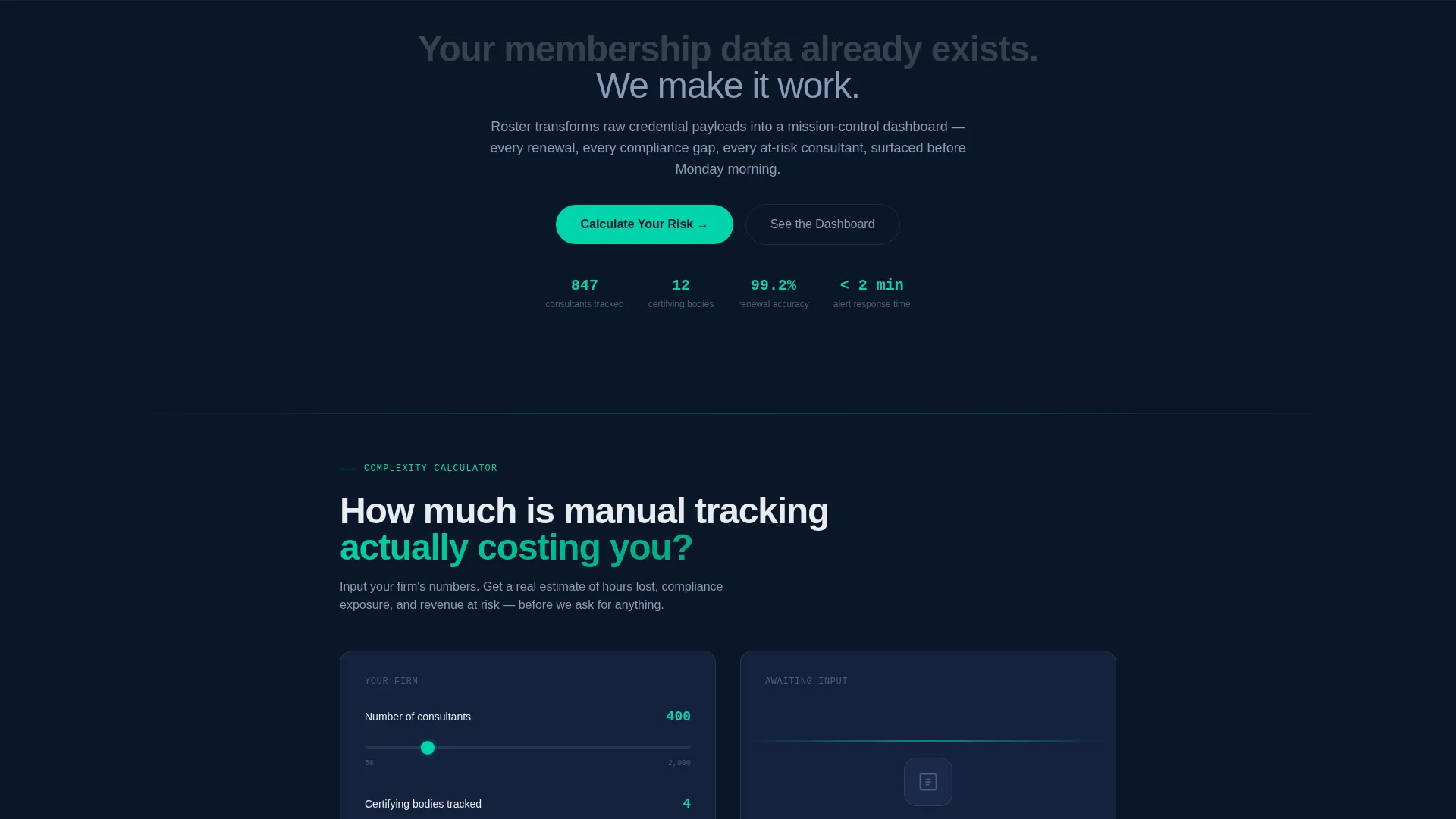 Specialist Consulting Firm Software Cost Estimator Website Template