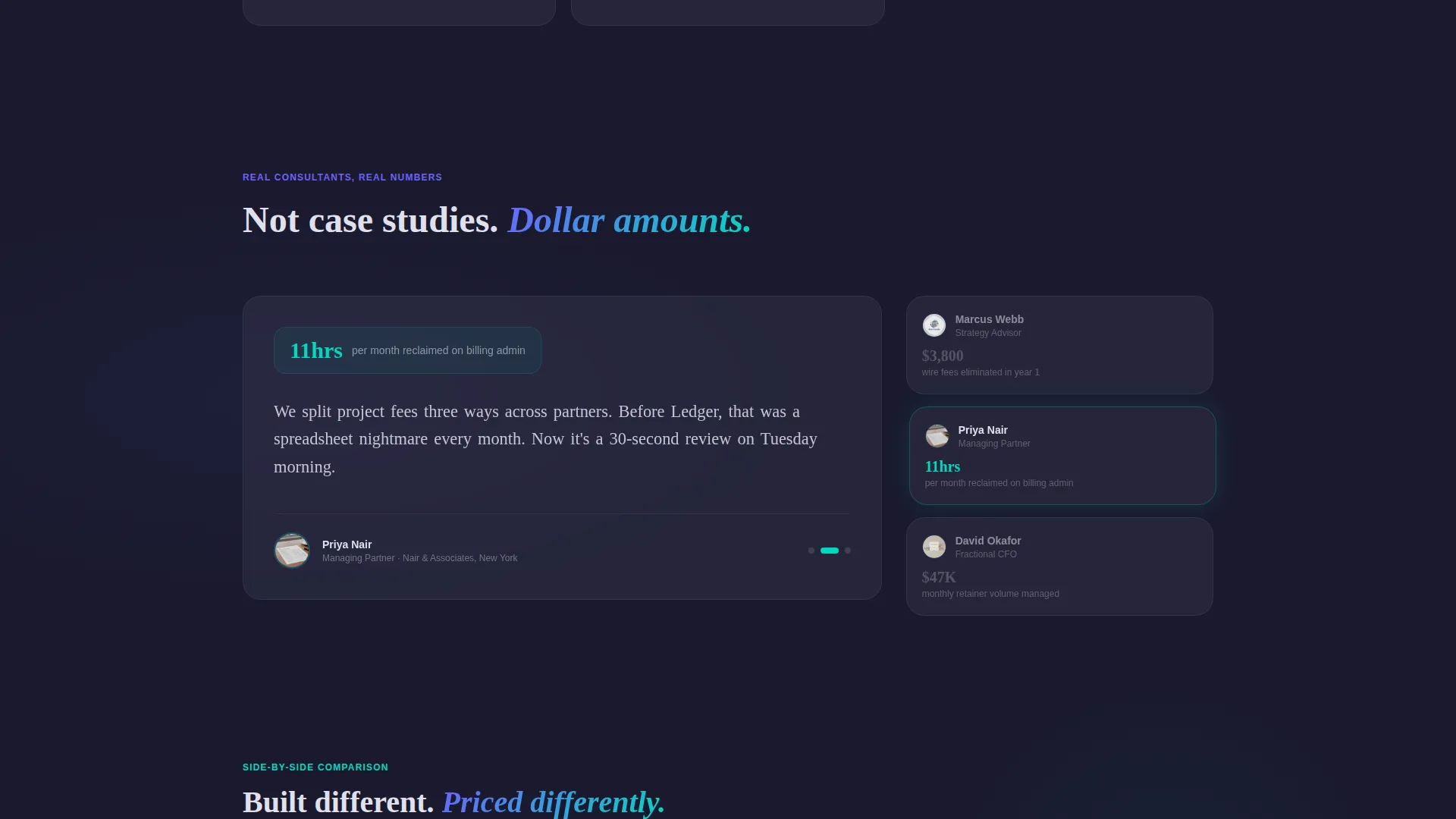 Specialist Consulting Firm Software Pricing & Packages Website Template