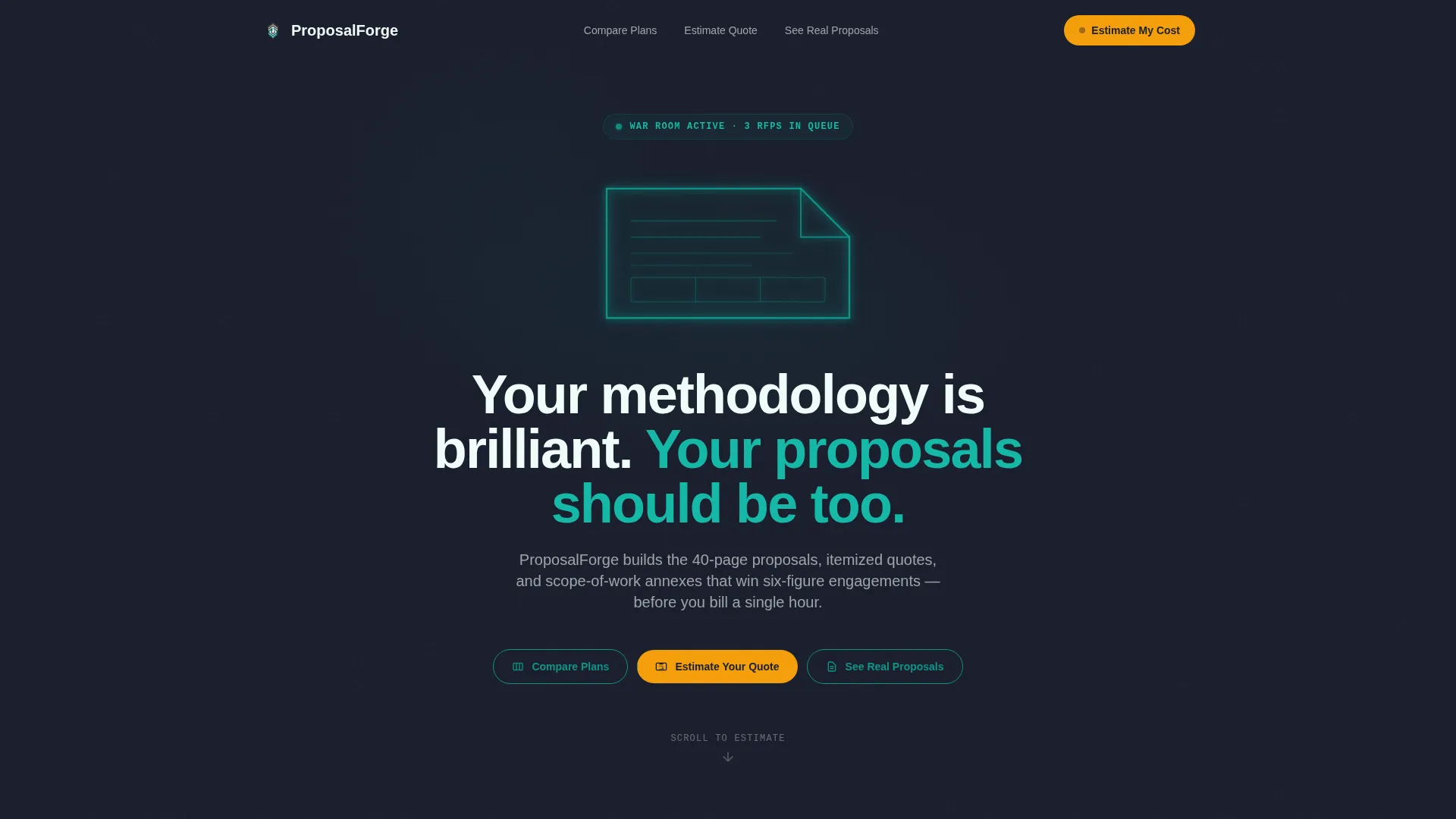 Consulting Firm Software Cost Estimator Website Template