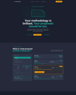 Consulting Firm Software Cost Estimator Website Template