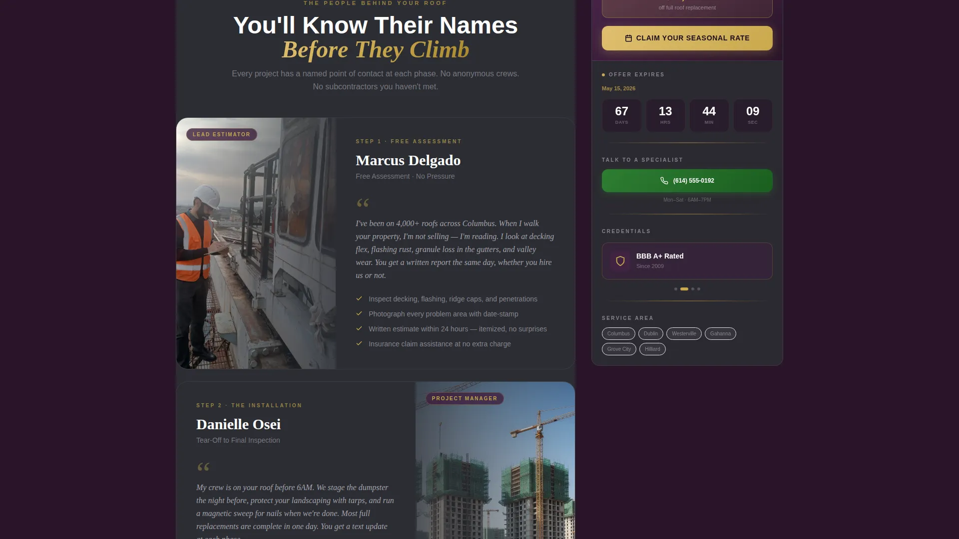 Advanced Roofer Marketing Professional Website Template