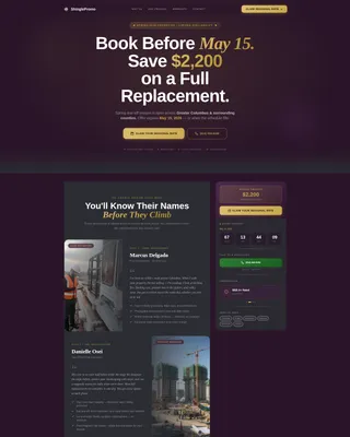 Advanced Roofer Marketing Professional Website Template