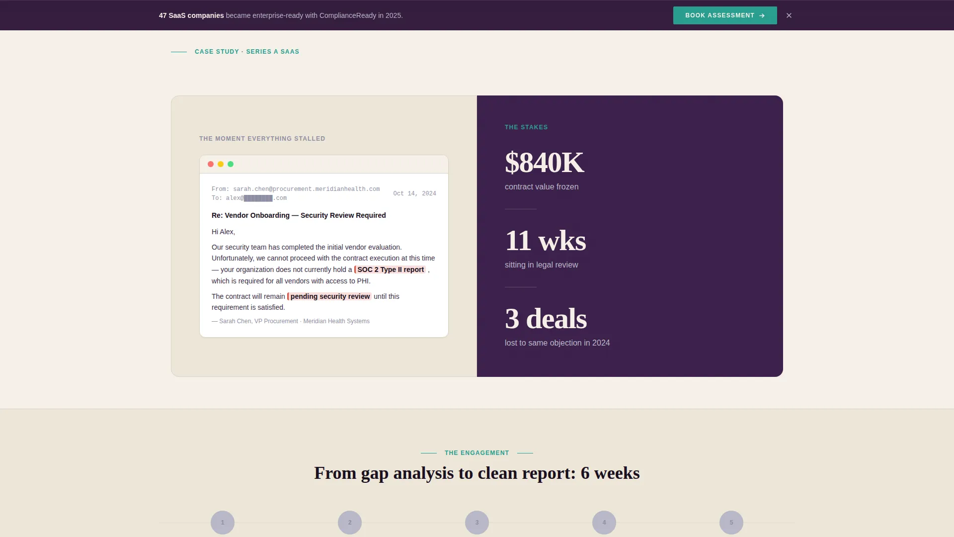 Certified SaaS Compliance Landing Page Template