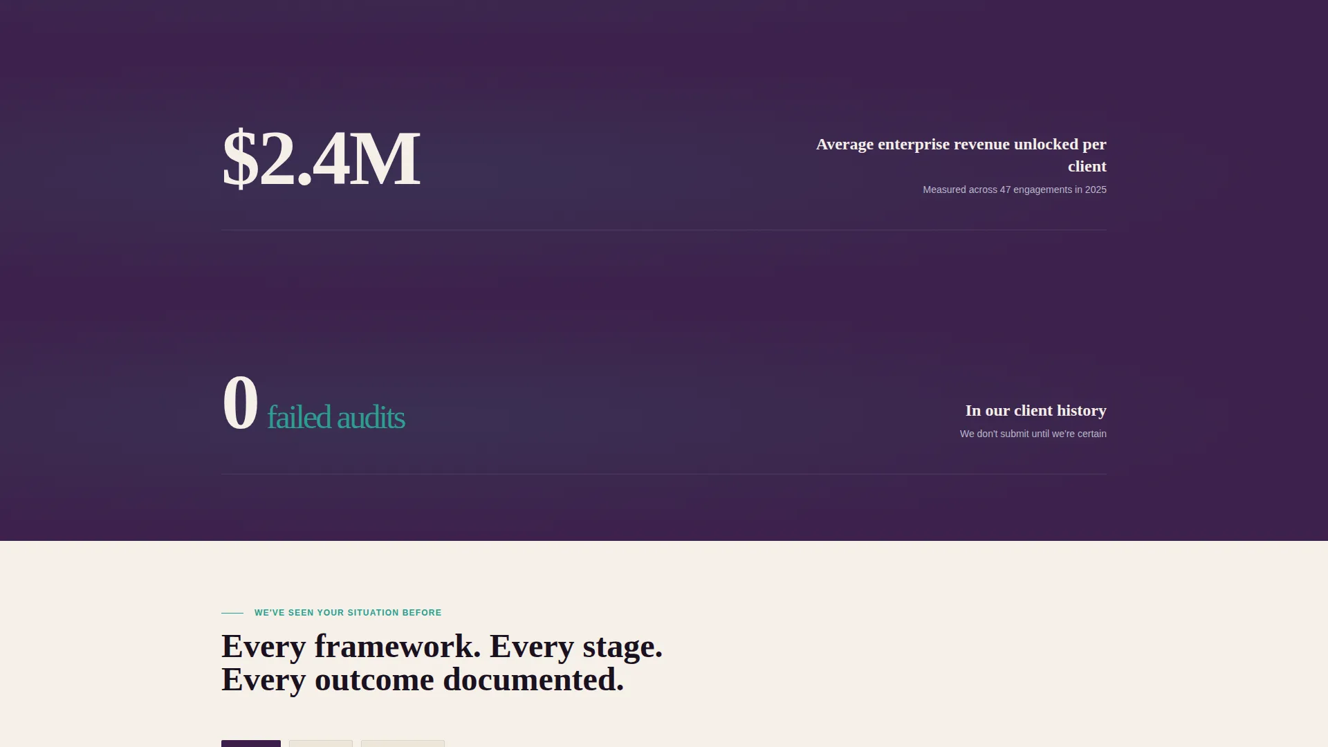 Certified SaaS Compliance Landing Page Template