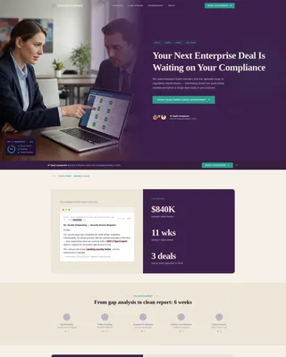 Certified SaaS Compliance Landing Page Template