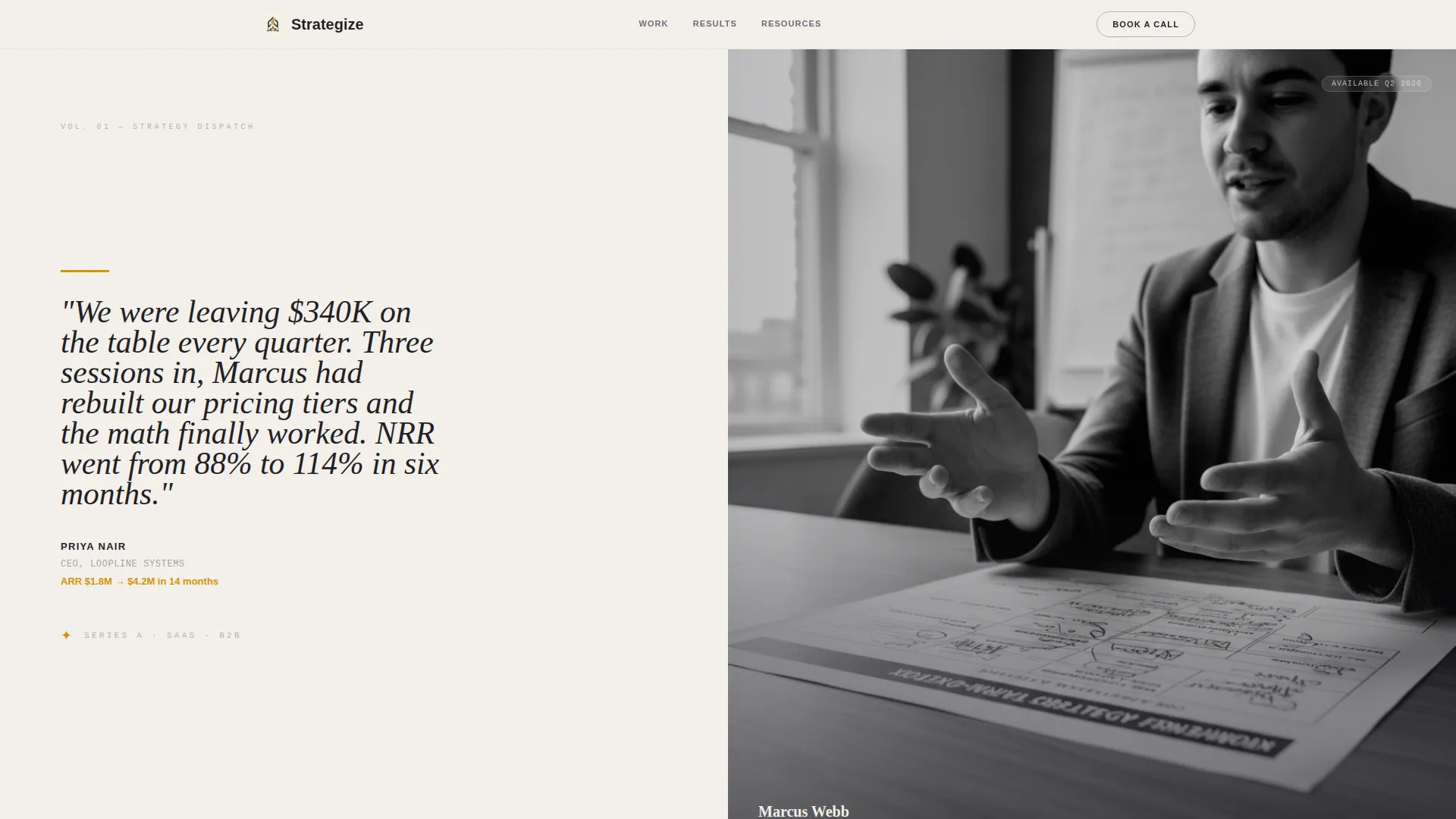 SaaS Consulting Booking Website Template