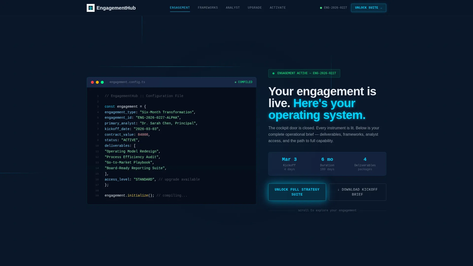 Consulting Firm New Client Welcome & Onboarding Website Template