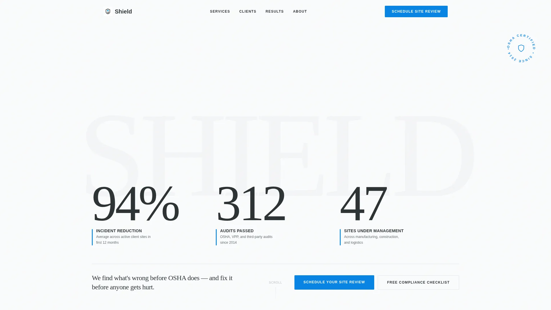 Safety Consultancy Landing Page Template