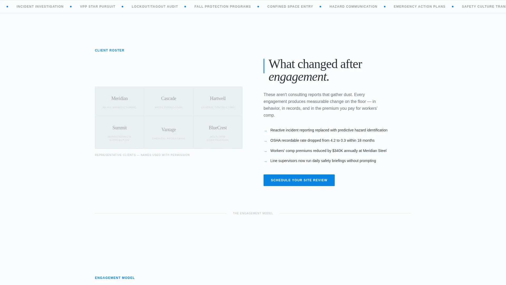 Safety Consultancy Landing Page Template
