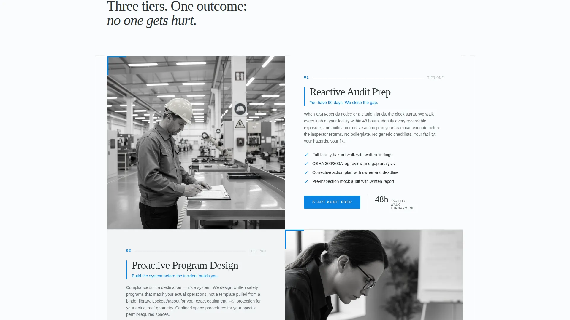 Safety Consultancy Landing Page Template