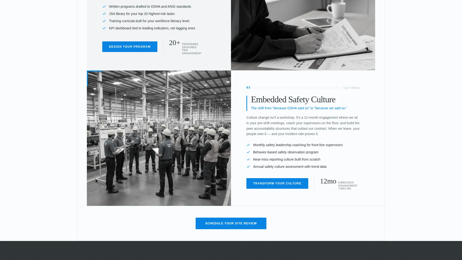 Safety Consultancy Landing Page Template